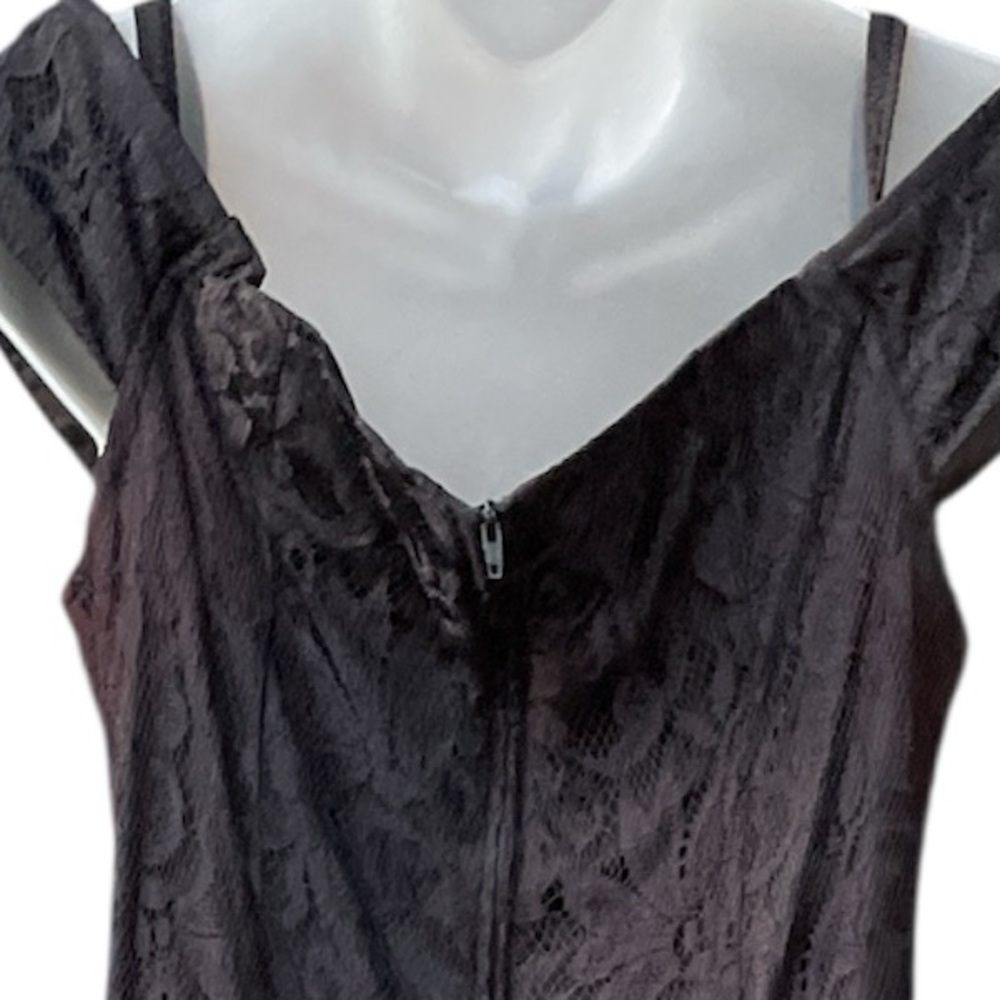 Paris sport club 1990’s black lace special Occassion dress size 9 Vgt - Picture 16 of 16